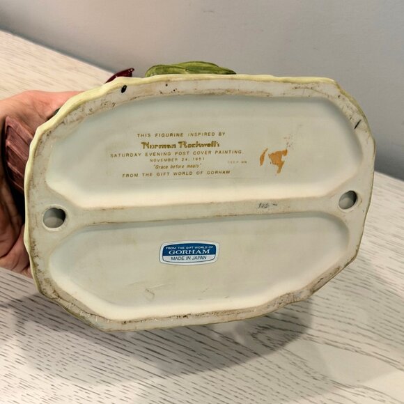 1976 Norman Rockwell GRACE BEFORE MEALS Gorham Figurine Vintage 1951 Post Cover - Picture 14 of 14